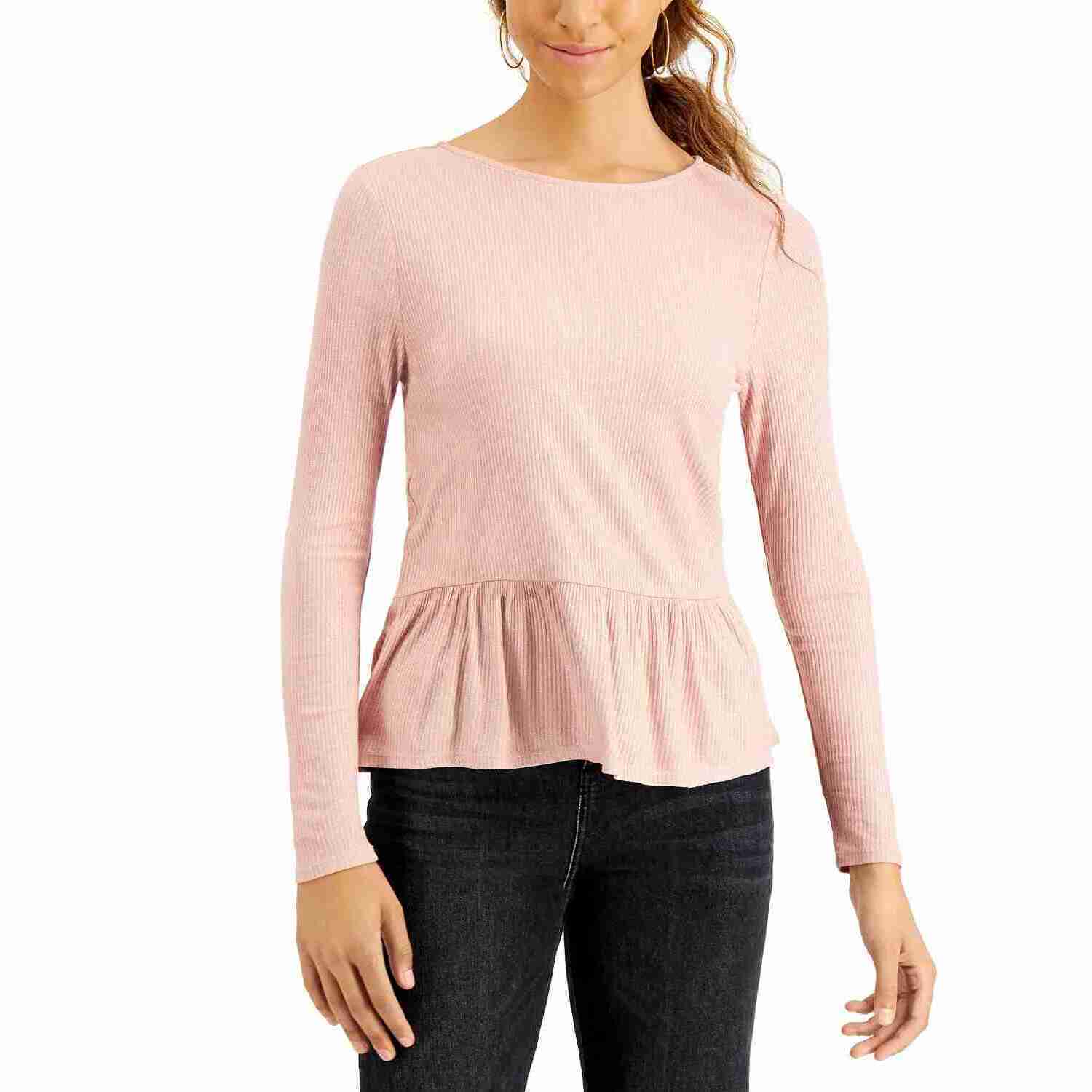 Planet Gold Sparkle Peplum Top